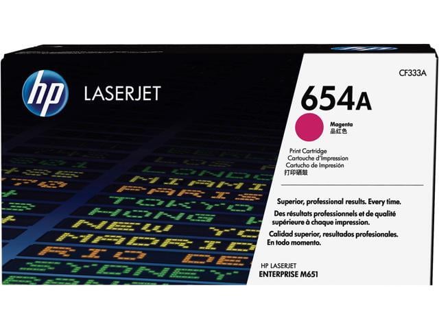 HP 654A Magenta Original LaserJet Toner Cartridge, ~15,000 pages, CF333A