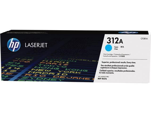 HP 312A Cyan Original LaserJet Toner Cartridge, ~2,700 pages, CF381A