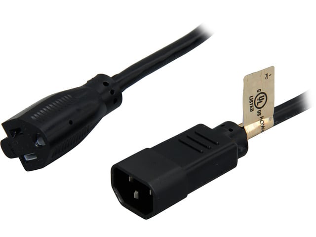 Tripp Lite Model P002-002 2 ft. Power Monitor Adapter Converter Cable, 5-15R to C14