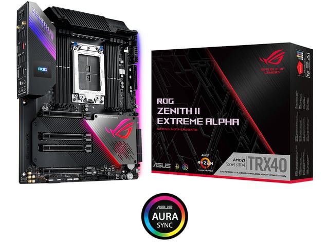 ASUS ROG Zenith II Extreme Alpha TRX40 Gaming AMD 3rd Gen Ryzen Threadripper sTRX4 EATX Motherboard with 16 Infineon Power Stages, PCIe 4.0, Wi-Fi...
