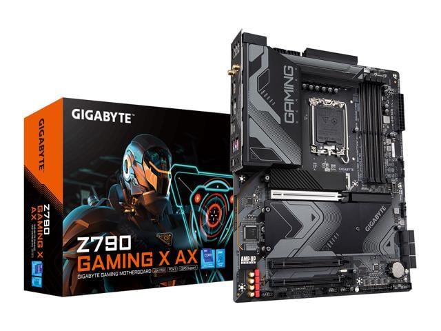GIGABYTE Z790 GAMING X AX LGA 1700 Intel Z790 ATX Motherboard with DDR5, M.2, PCIe 5.0, USB 3.2 Gen2X2 Type-C, Intel Wi-Fi 6E, 2.5GbE LAN, Q-Flash...