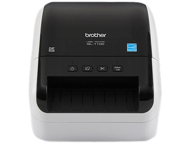 Brother QL-1100 4' Wide Format, Professional Direct Thermal Label Printer, USB, USB Host, Auto Cutter - White/Black