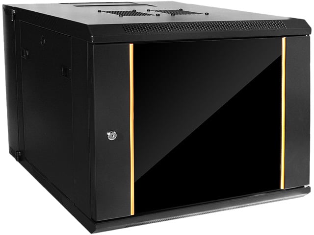 iStarUSA WMZ955-KBR1U 9U 550mm Depth Swing-out Wallmount Server Cabinet with 1U Keyboard Drawer