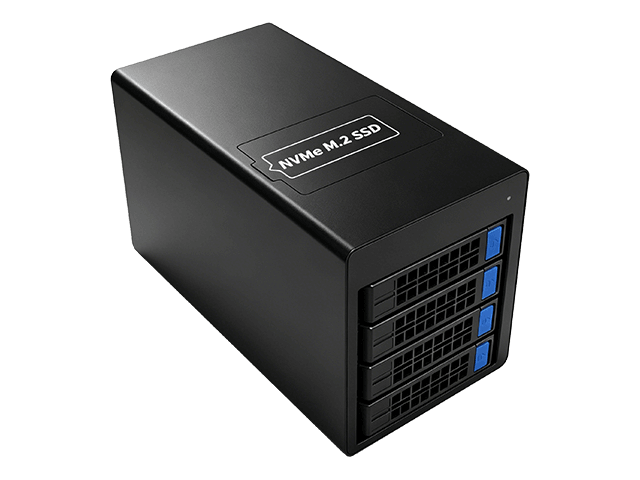 USB 4.0 (40Gbps) Type-C 4 Bay 2.5 Inch and 3.5 Inch SATA Hard Drive + 1 Bay M.2 NMVe Combo External Hard Drive Enclosure