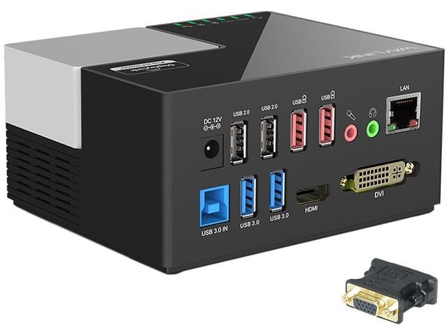 Wavlink USB 3.0/USB C Universal Laptop Dual Monitor Display Docking Station with HDMI & DVI / VGA,6 USB Ports, Gigabit Ethernet, 2 USB...
