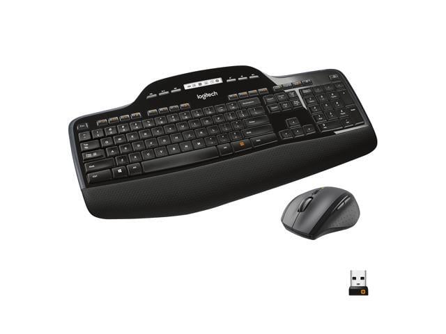 Logitech MK710 Wireless Keyboard and Mouse Combo - Includes Keyboard and Mouse, Stylish Design, Built-In LCD Status Dashboard, Long Battery Life