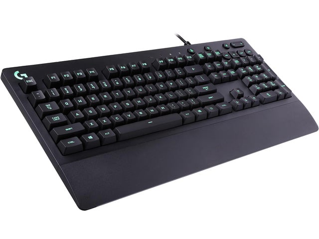 Logitech G213 Prodigy Gaming Keyboard, LIGHTSYNC RGB Backlit Keys, Spill-Resistant, Customizable Keys, Dedicated Multi-Media Keys - Black