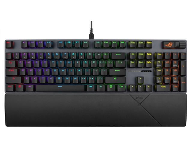 ASUS ROG Strix Scope II RX Gaming Keyboard, IP57, Dampening Foam, Pre-lubed ROG RX Blue Optical Switches, PBT Keycaps, multi-function controls,...