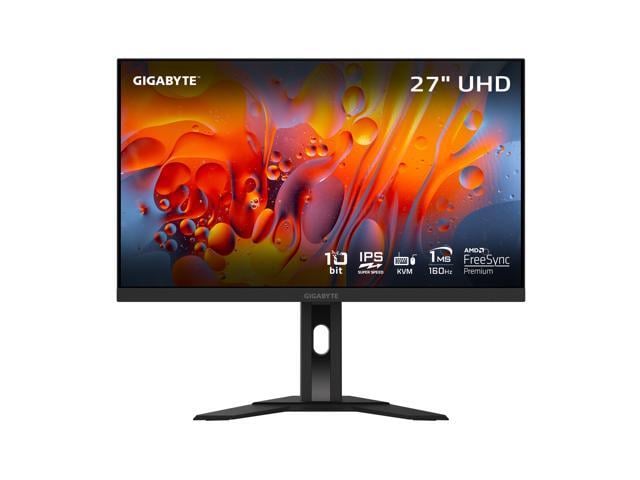 Gigabyte Open Box - GIGABYTE 27' UHD 4k 160Hz with AMD FreeSync Premium 1ms HDR400 USB-C KVM Gaming Computer Monitor with Height Adjustable and Tilt stand...
