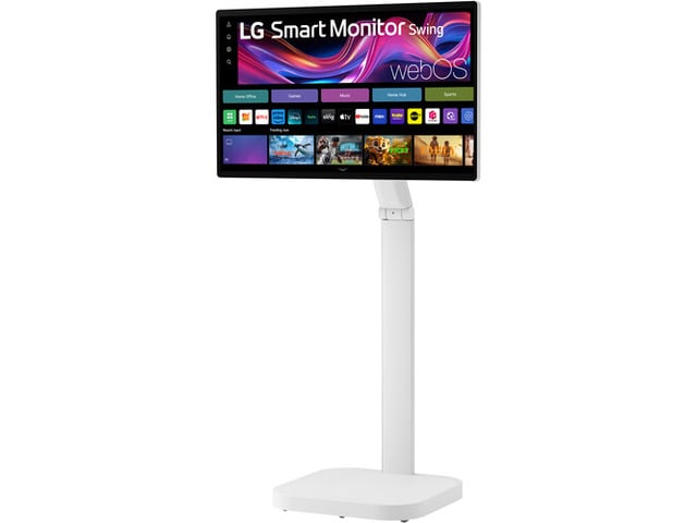 LG Smart Monitor Swing 32U889SA-W 32-Inch 4K UHD (3840x2160) IPS Touchscreen on a Fully Adjustable Wheeled Base HDR10, webOS, Built-in Speaker,...