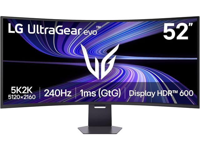 LG UltraGear 52 inch UHD 4K 240Hz AMD FreeSync Premium (Adaptive Sync) HDR600 USB-C 1ms Built-in Speaker Curved 5K2K Gaming Computer Monitor with...