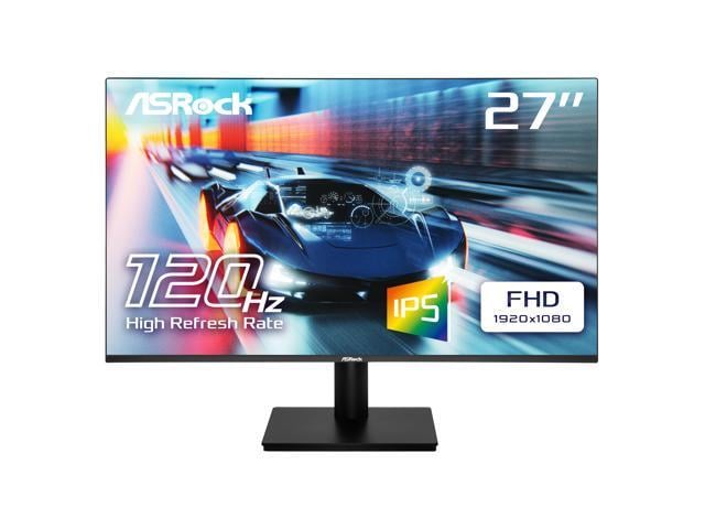 ASRock Phantom 27' Full HD 120Hz IPS 1ms low blue light LCD Gaming Computer Monitor for both Work and Gaming with both HDMI & VGA ports CL27FFA