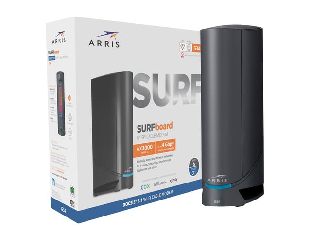 Arris G34 SURFboard DOCSIS 3.1 Gigabit Modem & Wi-Fi 6 Router