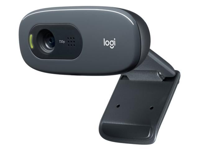 Logitech C270 HD Webcam, HD 720p, Widescreen HD Video Calling, HD Light Correction, Noise-Reducing Mic, For Skype, FaceTime, Hangouts, WebEx,...