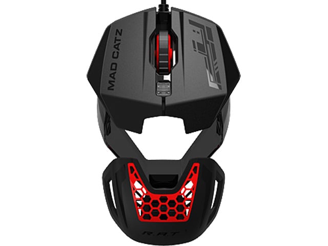 Mad Catz RAT 1 MCB4373800A3/06/1 Red Wired Optical Mouse