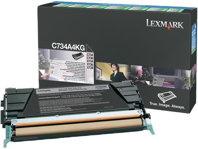 Lexmark C734A4KG Return Program Toner Cartridge - Black
