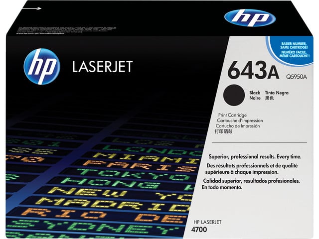 HP 643A LaserJet Toner Cartridge - Black