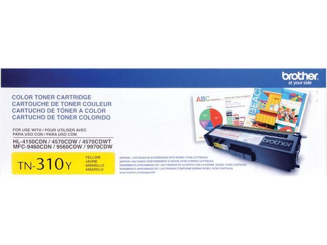 Brother Genuine TN310Y Yellow Toner Cartridge - Laser - 1500 Pages - Yellow - 1 Each