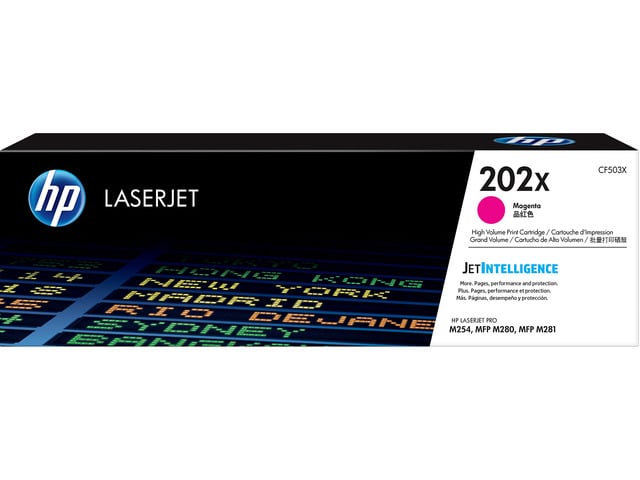 HP 202X High Yield LaserJet Toner Cartridge - Magenta