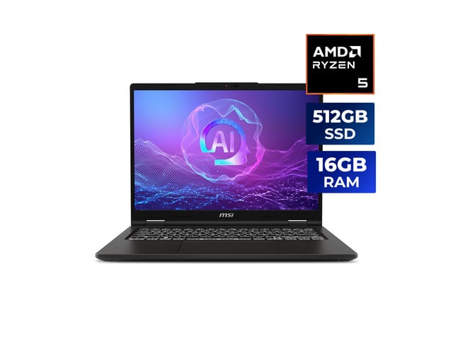 MSI Venture A14 AI+ 14.0' Touch Screen Laptop AMD Ryzen AI 5 340 16GB RAM 512GB SSD AMD Radeon 840M Windows 11 Home (A3HMTG-019US)