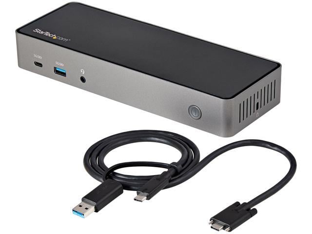 USB-C & USB-A Dock - Hybrid Universal Triple Monitor Laptop Docking Station w/ DisplayPort & HDMI 4K 60Hz - 85W Power Delivery, 6x USB Hub, GbE,...