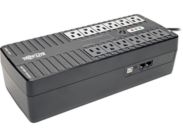 Tripp Lite 750 VA UPS Battery Backup, 450 Watts Eco Green, USB, RJ11, 12 Outlets (ECO750UPS)