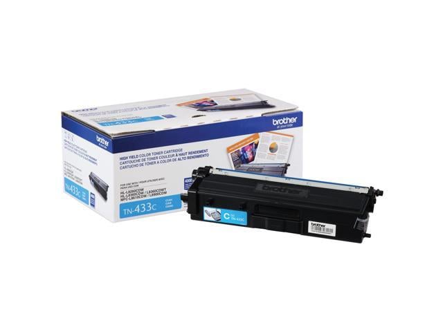 Brother International - TN433C - Brother TN433C Original Toner Cartridge - Cyan - Laser - High Yield - 4000 Pages - 1