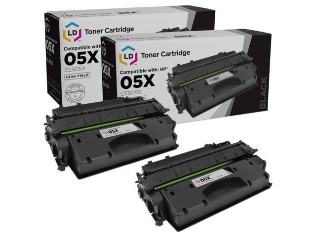 HP LD Products Compatible Toner Cartridge Replacements for HP 05X CE505X High Yield (Black, 2-Pack)