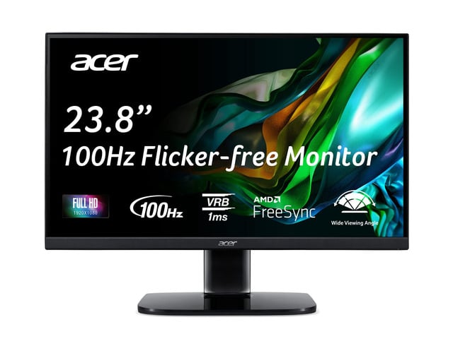 AMD KC242Y Hbi 23.8' Full HD (1920 x 1080) Zero-Frame Gaming Office Monitor AMD FreeSync Technology 100Hz 1ms (VRB) Low Blue Light Tilt ...