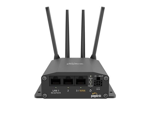 Peplink Cellular Router MAX BR1 Mini - LTE (CAT 7) WiFi Router LTE Cellular Modem 3 Ethernet LAN Buil-in WiFi Redundant SIM Slots Built-in...