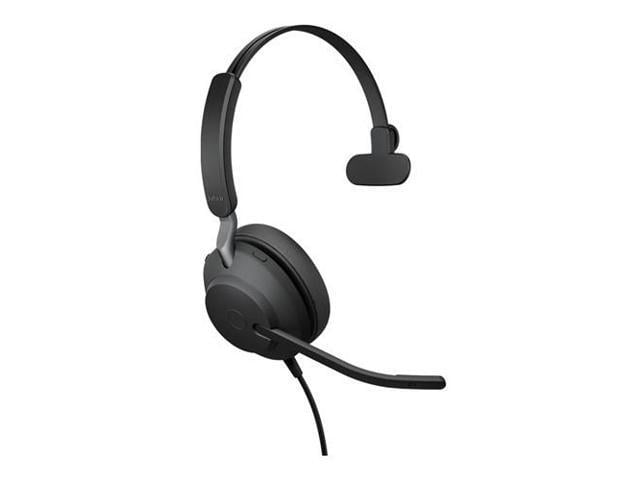 Jabra Evolve2 40 MS Mono (USB-A) Headset Connects to PC & Mobile Devices (2408-989-9999)
