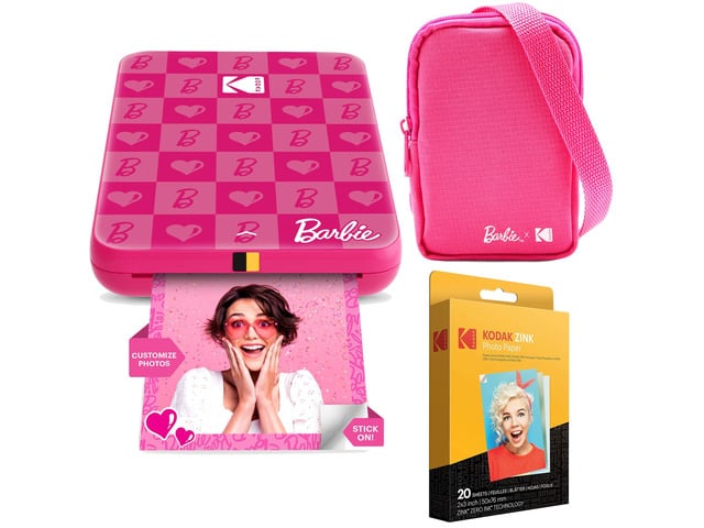 Kodak x Barbie Step Slim Instant Photo Printer, 2x3' Portable Printer Iconic Style - Bundle