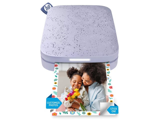 HP Sprocket Portable 2x3' Instant Photo Printer (Lilac), Prints From iOS or Android Devices