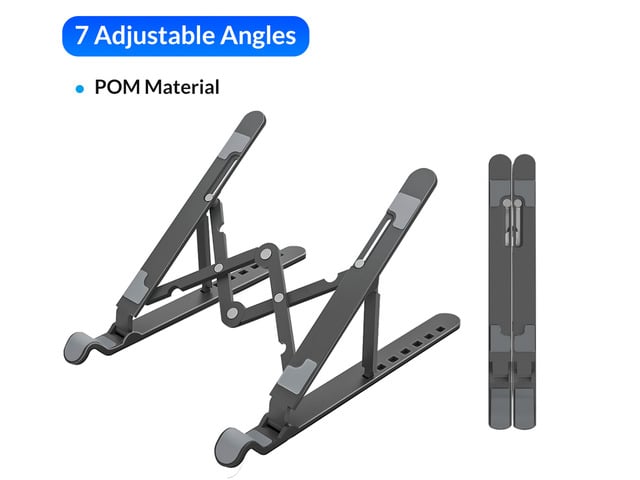 POM Laptop Stand, ORICO Laptop Holder Riser Computer Tablet Stand, 7 Angles Adjustable Ergonomic Foldable Portable Desktop Holder Compatible with...