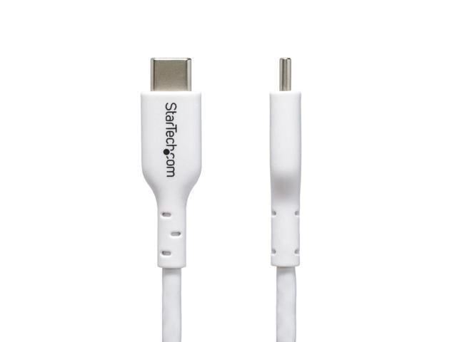 StarTech 6ft (1.8m) White USB-C Charging Cable, USB C Cable, USB 2.0 Type-C Laptop Charger Cord, 60W Power Delivery, TPE Jacket, USB-C Data...