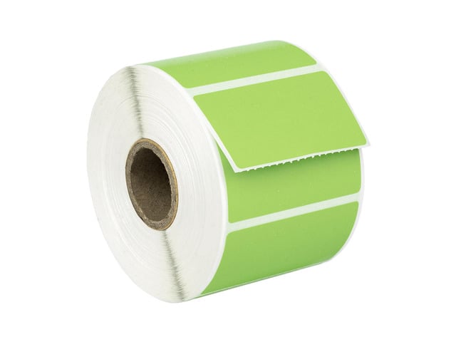 HOUSELABELS 2.25' x 1.25' Green Address Labels on 1' Core Compatible With Zebra and Rollo Printers, 1 Roll / 1,000 Labels per Roll