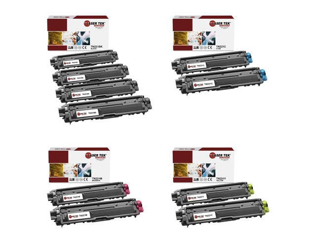 Laser Tek Services Compatible Toner Cartridge TN221BK TN221C TN221M TN221Y
