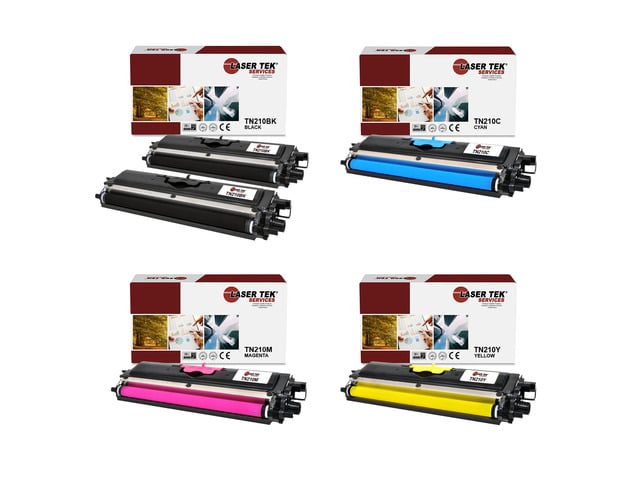 Laser Tek Services Compatible Toner Cartridge TN210BK TN210C TN210M TN210Y