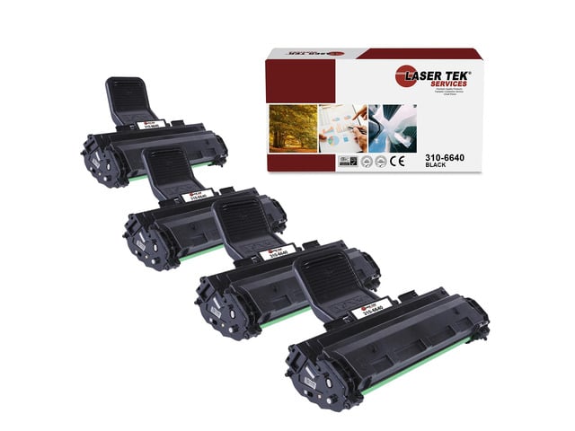 Dell Laser Tek Services 4 pack Dell 1100 (310-6640) Black Compatible Replacement Toner Cartridges