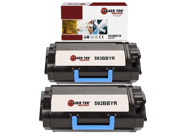 Laser Tek Services S5830 Compatible Black Toner Cartridge 593BBYR 2PK
