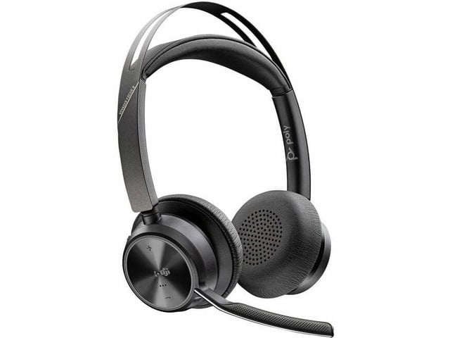 Microsoft Poly Voyager Focus 2 Headset - Microsoft Teams Certification - Google Assistant, Siri - Stereo - USB Type C - Wired/Wireless - Bluetooth - 298.6 ft...