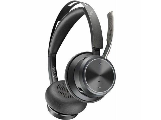 Poly Voyager Focus 2 USB-C-C Headset + USB-C/A Adapter TAA - Google Assistant, Siri - Stereo - USB Type C - Wired/Wireless - Bluetooth - 298.6 ft -...