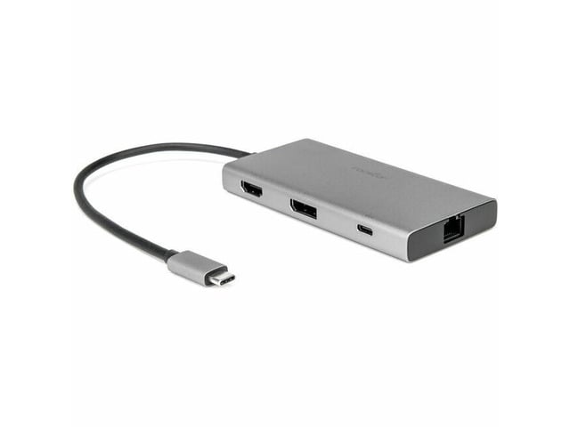 Rocstor Premium USB-C Dual Display Portable Dock Multiport Adapter - for Notebook/Desktop PC/Tablet/Monitor - Charging Capability - USB Type C - 2...