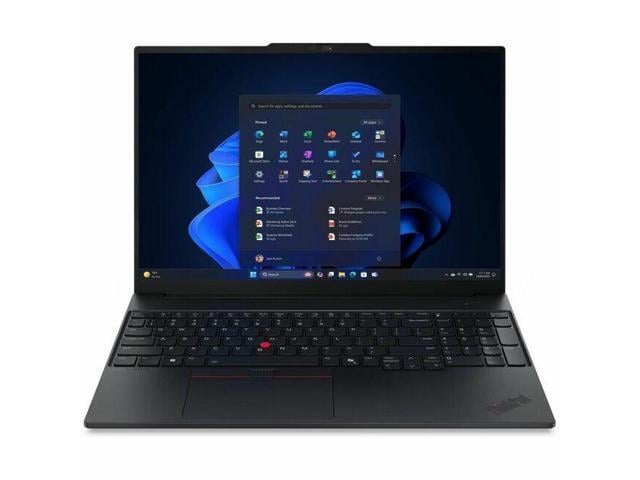 Lenovo ThinkPad E16 Gen 3 21TF0027US 16' Notebook - Intel Core 7 240H - 16 GB - 512 GB SSD - Windows 11 Pro - Webcam - IEEE 802.11ax Wireless LAN...