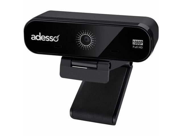 Adesso CyberTrack H8 Webcam 1080P Full HD with Auto Focus Lens, Dual Microphones Noise Cancellation, Privacy Shutter, Tripod Mount, USB Computer...