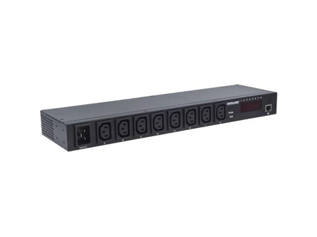 Intel Intellinet 19' Rackmount Smart Metered 8-Outlet PDU - Switched - Monitors Power, Temperature and Humidity