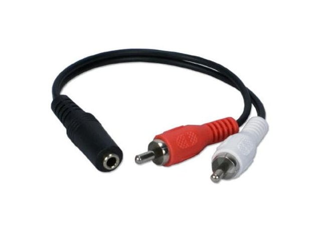 Kentek 6 Inch 6' 3.5mm AUX auxiliary female to RCA RW red white male F/M stereo audio Y cable cord for PC iPod iPhone MP3 CAR monitor
