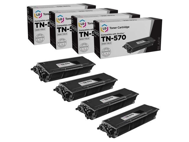 Brother LD Products Compatible Toner Cartridge Replacement for Brother TN570 High Yield (Black, 4-Pack)