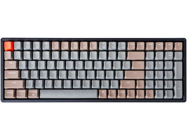 Keychron K4 Wireless Bluetooth/USB Wired Gaming Mechanical Keyboard, Compact 100 Keys RGB LED Backlit Gateron Brown Switch N-Key Rollover, Aluminum...