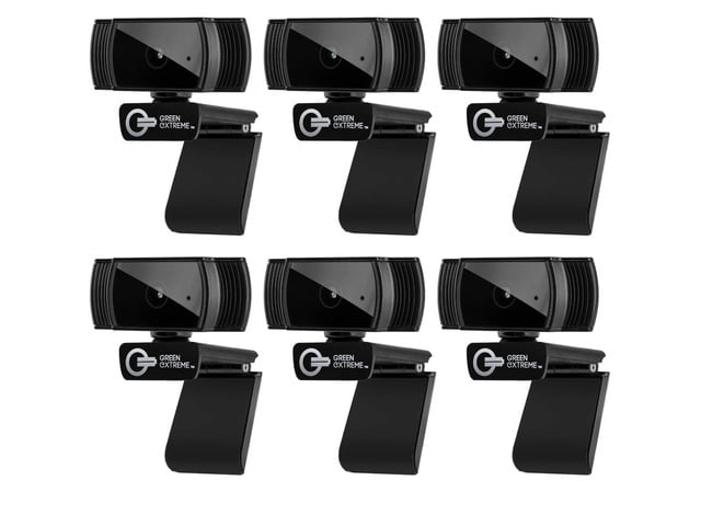 Green Extreme T200 Full HD Webcam 1080p 30FPS Widescreen Mode, Autofocus System, Hi-Speed USB 2.0 (6-Pack)